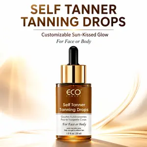 ECO FINEST Self Tanner Tanning Drops for Face & Body, 1 fl oz, Customizable Sun-Kissed Glow, Buildable Color, Streak-Free Finish, Self-Tanning Body Self-Tanners