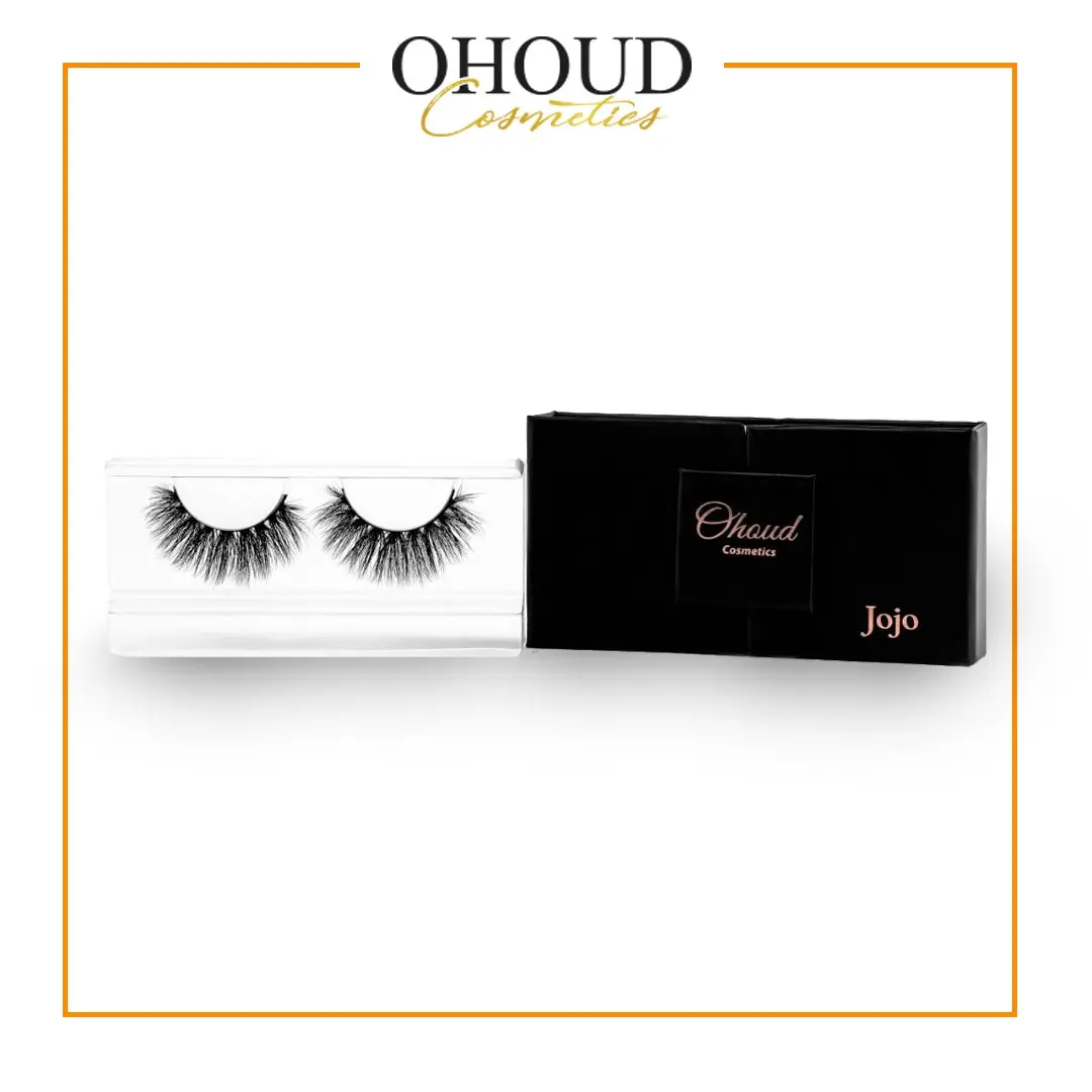 JoJo by Ohoud Cosmetics 3D Real Mink False Eyelashes, Full Volume Doll Eye Look, Luxury Makeup, Single Pair for Adults, Us, Beauty Enthusiasts, Strikingly Glamorous Look