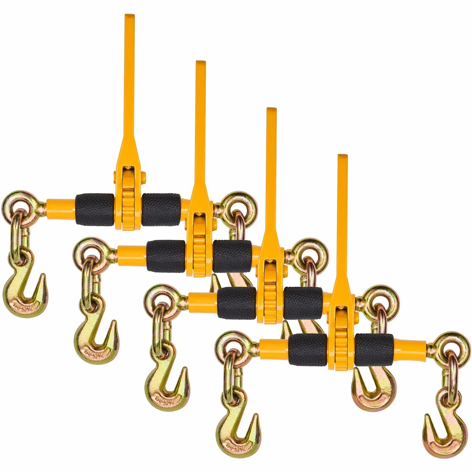 VEVOR Chain Binder Ratchet Load Binder 1/4"-5/16" 2600 lbs for Tie Down 2/ 4 Pack