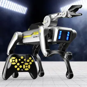 JOYYE Upgraded Unisex Remote Control Robot Dog Toy - Electric Toy with Clip Dual Control Handle, APP Programmable, Boosts Creativity, Interaction & Kids Play Coordination Skills, Ideal Birthday Gift