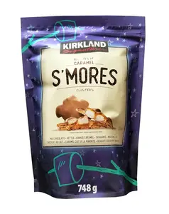 Kirkland Signature S'more Caramel Cluster 26.3 Ounce - Milk Chocolate & Cookies Caramel Creams 748g Snack
