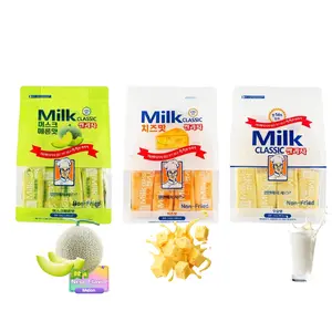 Korean MILK CLASSIC New Flavor Melon Milk Cheese 3 Flavors to Choose Rice Crackers 240g per Pack Healthy Baked Crispy Light Snack