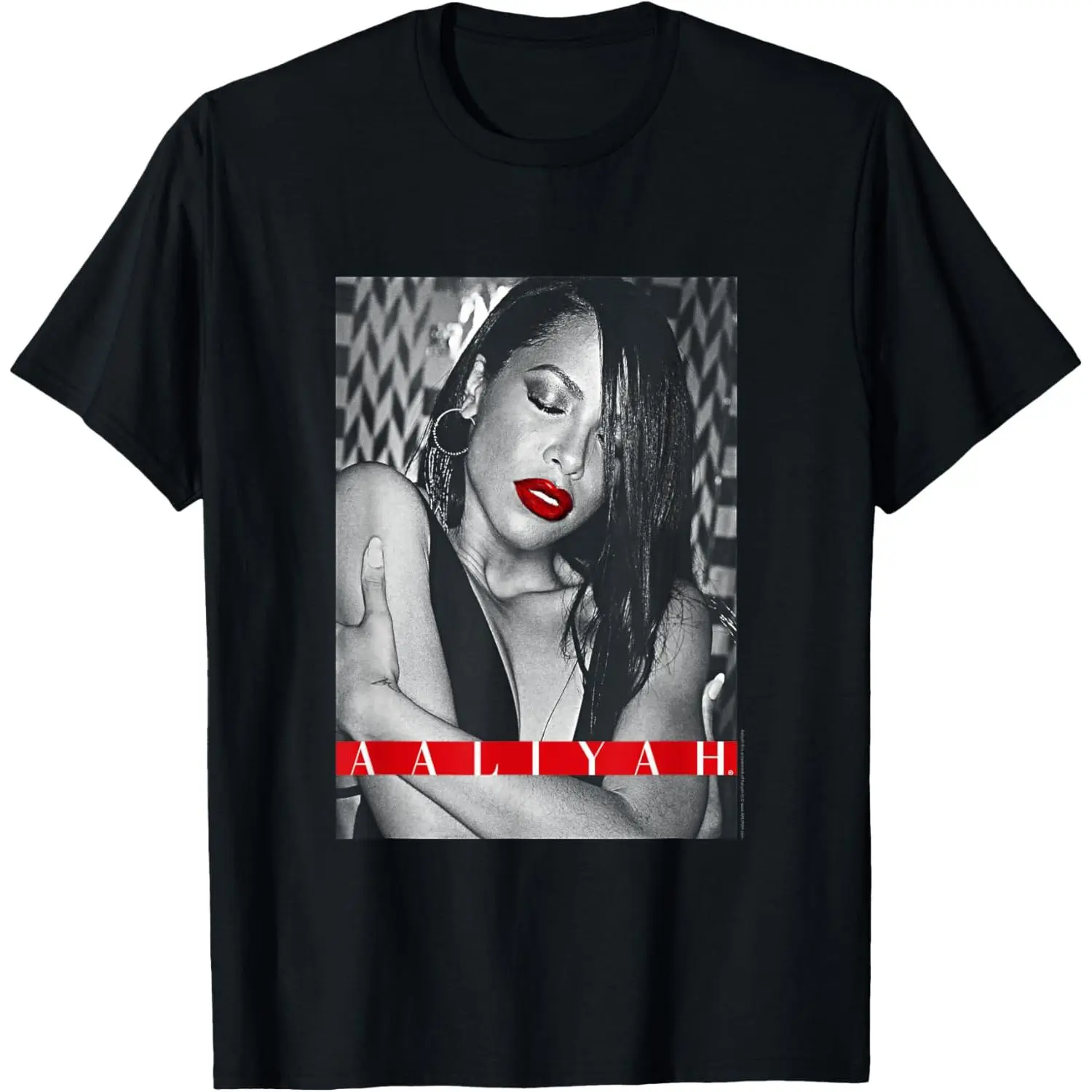 Men's Aaliyah Graphic T-Shirt, Fitted Short Sleeve R&B Hip Hop Streetwear Tee, Soft 100% Cotton Round Neck Music Fan Top, Thermal, Shortsleeve, Comfortable, Lightweight