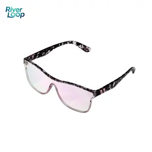 Tortoise Shell Pattern Flat Top Trendy Styling Sunglasses - Women's Sunglasses, Sun-Protective Eyewear for Men, 2025 Trend, Outdoor Activities, Valentine's Day Gift