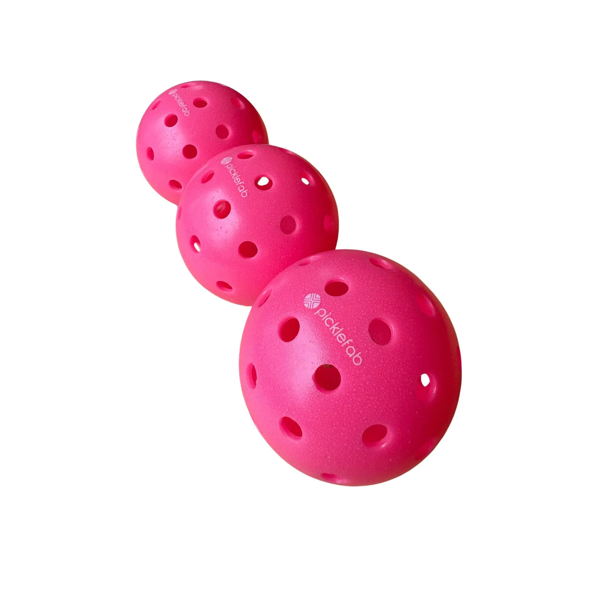 Picklefab Hot Pink Outdoor Pickleballs Set of 4 (12 Balls Total)- Durable Rotational Molded 40 Holes Lightweight Balls for Enhanced Aerodynamics & Visibility - Ideal for Outdoor Play