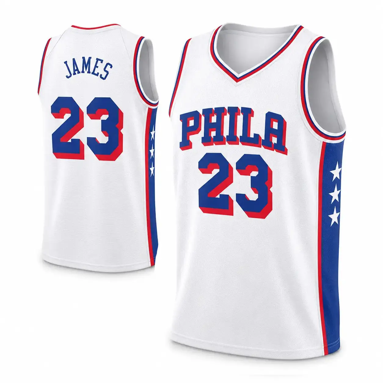 Unisex Basketball #23 James Philadelphia Team Swingman Jersey - Icon Edition - Royal