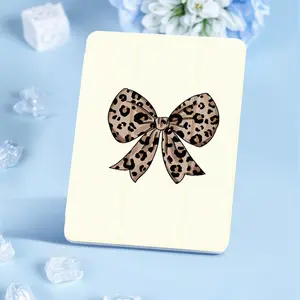 Leopard Print Bow Design Tablet Case with Pen Slot, Auto Sleep/Wake Tablet Protective Cover, Tablet Accessories Compatible with iPad, Tablet Casing