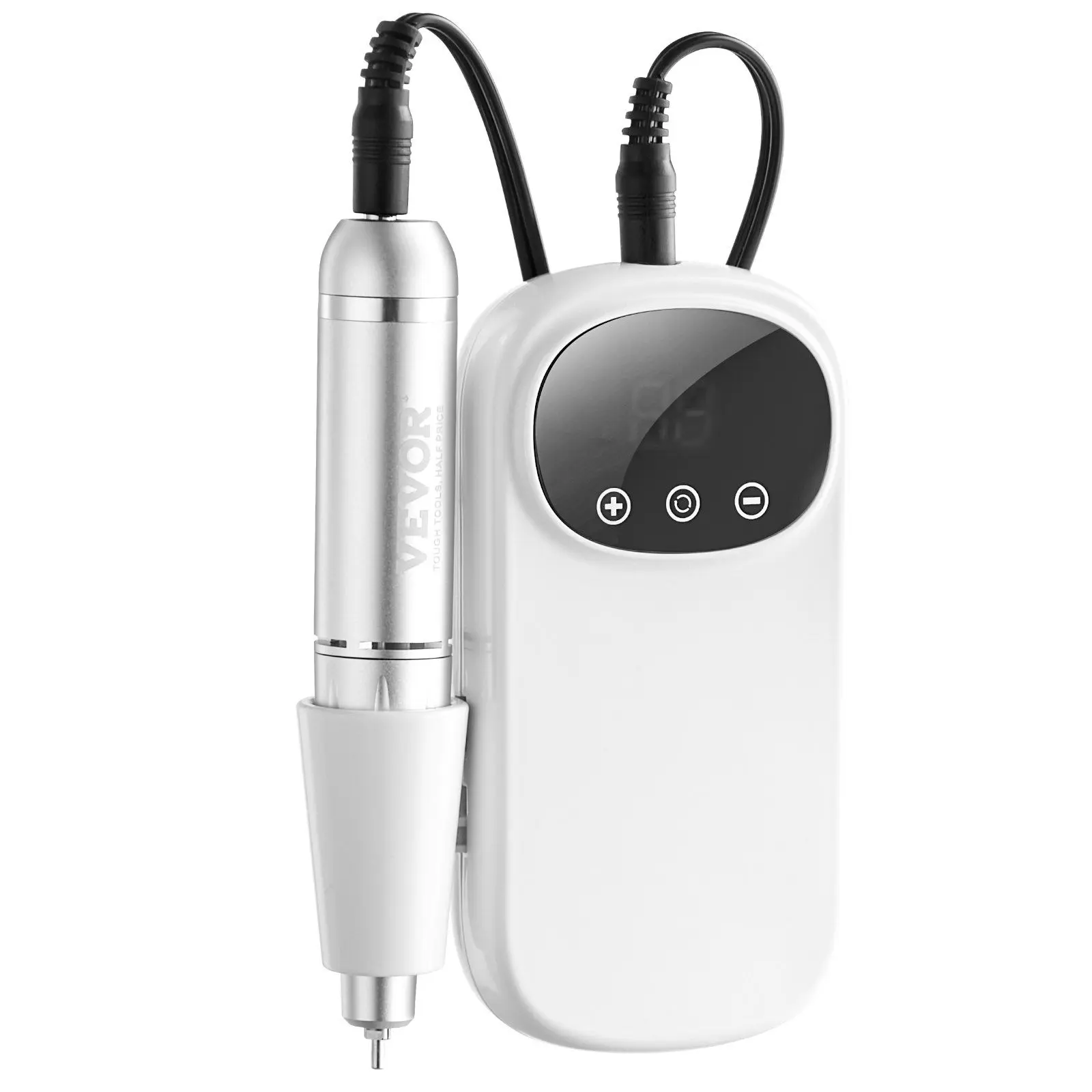 Spring New Arrivals Nail Filing Drill - 35000RPM Rechargeable Cordless Electric E File Machine, LCD-Display Acrylic Gel Grinder Tool with 6 Bits, 50PCS Sanding Bands for Manicure Pedicure Carve Polish