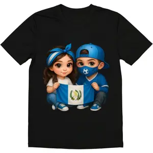 Fashion Designer T-Shirts - Cotton Graphic Tees with Cool Bear with Guatemala Pride Kids - Cute Flag Tee,Crewneck,Casual,Men's Gifts Top Streetwear Unisex