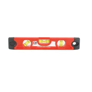 9 in. Magnetic Bubble Vial Torpedo Level with Rubber End Caps