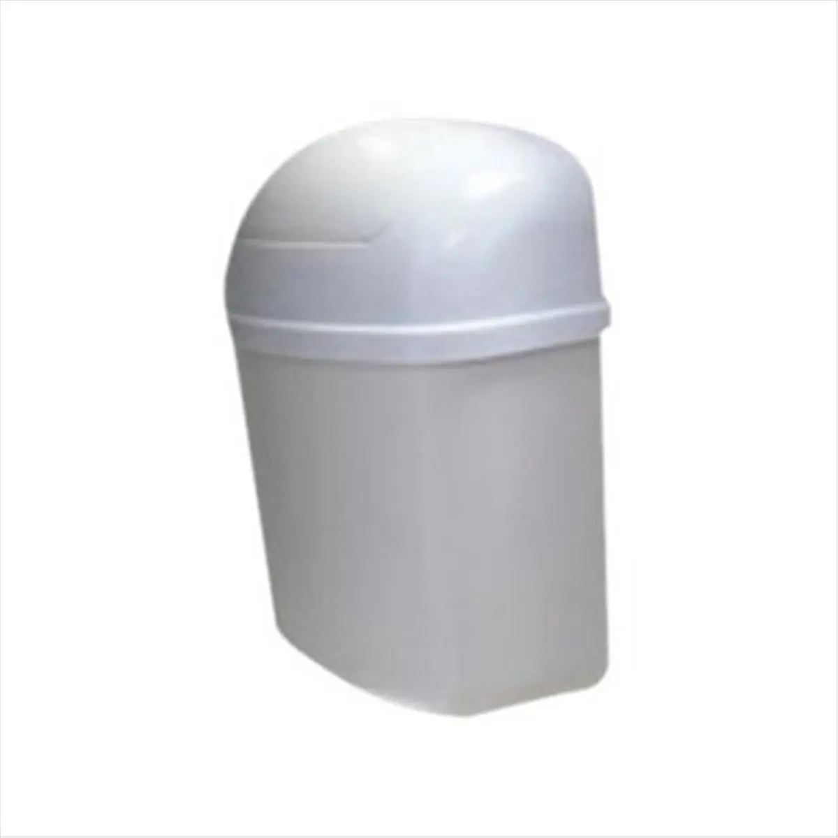 CAMCO Compact Wall-Mount Garbage Bin - Durable Plastic Waste Can with a Swing Top Lid for a Baby Nursery, RV, or Tight Spaces