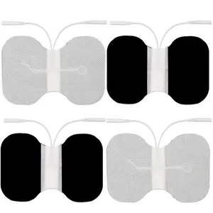 TENS Unit Replacement Pads, 4PCS 4.3” x 6” Adhesive Electrode Pads for Electrotherapy, EMS Muscle Stimulation Machine, Butterfly Shape