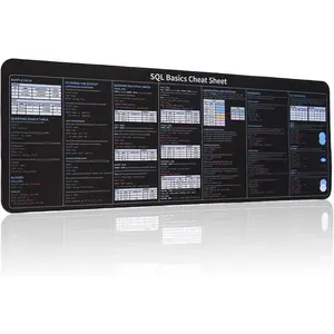 SQL Mousepad, SQL Cheat Sheet  Pad, Large Size Keyboard Desk Mat, Tips Gifts for Beginner IT Program Engineer Desk Pad Structured Query Language Shortcuts Mat
