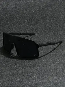 Unisex Street Trend Shield Frame Sunglasses, Trendy Casual Sunglasses for Travel Use, Fashion Accessories for Outdoor Activities, Trendy Beach Eyewear, Casual Stylish Glasses