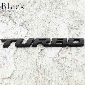Creative Letter Turbo Design Universal Car Sticker, 3D Metal Car Body Sticker, Car Exterior Decoration Accessories, Cool Car Accessories for Men
