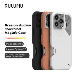 Aulumu A16 Shockproof Case for iPhone 16 Pro/Max | Real Cooling | Aluminum Alloy Camera Frame | Multi-Layer Composite Protection iphone 16 pro max  cases