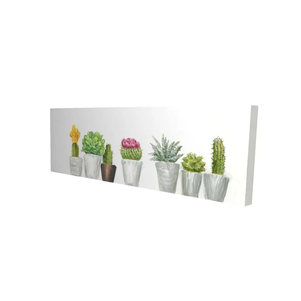 212 MAIN 16x48 in. High-Def Artistic Cactus Print Wall Artwork - Floral Design Botanical Succulent, Nature Home Decoration, Bathroom Decor Gift Item