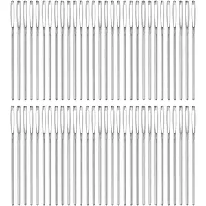60Pcs Large Eye Blunt Needles 2.75" Tapestry Needle Yarn Sewing Knitting Weaving Needle Stainless Steel for Crochet Projects