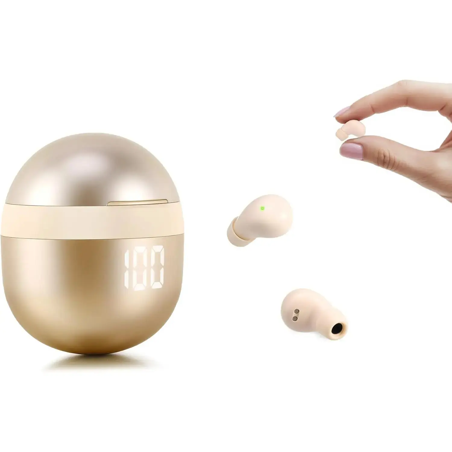Invisible mini wireless Bluetooth earbuds; ultra-thin, micro-sized, and discreet earbuds suitable for work, sleep, and other occasions; IPX4 water-resistant; designed for small ear canals. swimming headphones ENC Headset with high-definition sound quality