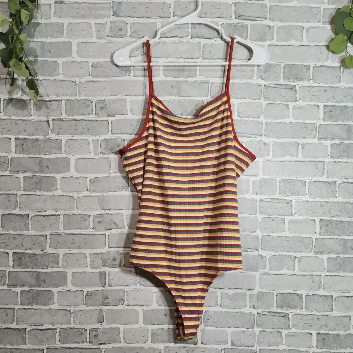 Madewell Plus Size NWT Ribbed Knit Striped Bodysuit