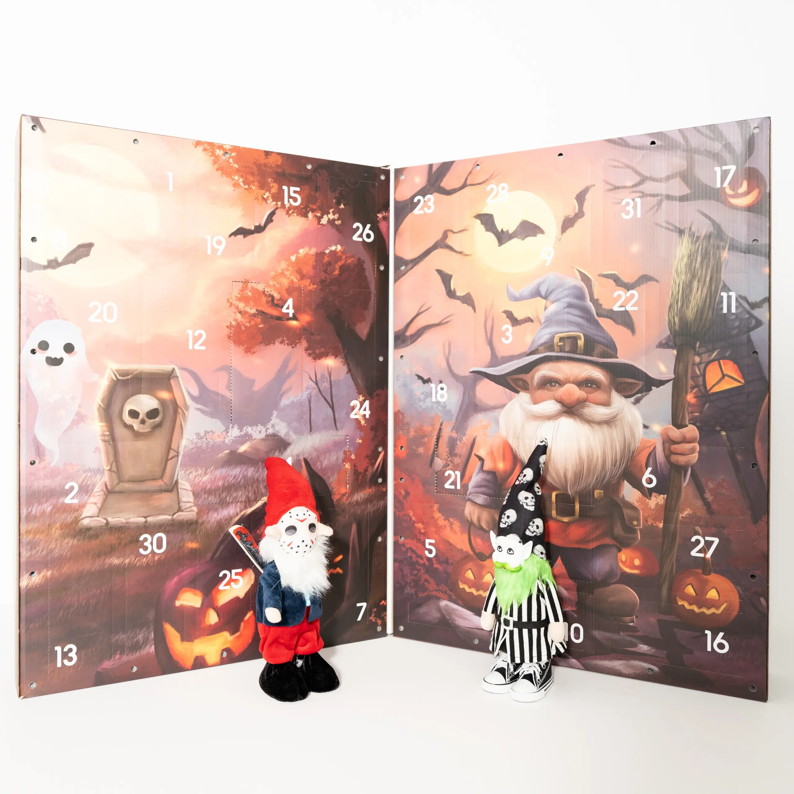 LARGE Halloween Gnome Countdown Calendar, Handmade, Advent