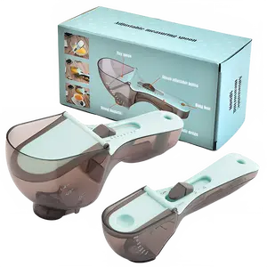 Adjustable measuring spoon baking plastic measuring spoon kitchen tool plastic measuring spoon adjustable measuring spoon set