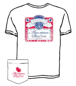 American Strutter® 'American Label' T-Shirt (White)