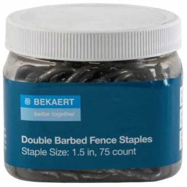 Bekaert 274769 1.5 in. Fence Staples Bezinal Coating, 8 Gauge - 75 Count