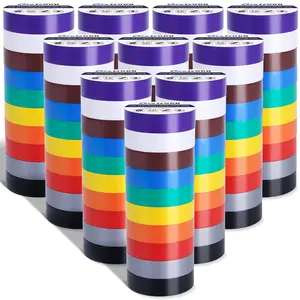 Oleitodh 100 Rolls Colored Electrical Tape Bulk 3/4 Inch x 66ft, Waterproof Vinyl Electric Tape High Temp Insulation Tape for Electrical Protection Home Outdoor Electric Insulating Wire Wrapping
