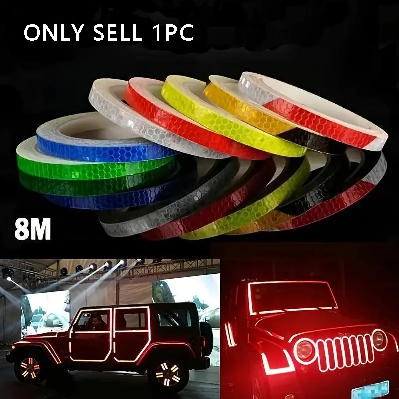 Reflective tape, fluorescent, bicycle, vehicle identification tape, bicycle stripe, roller skates bicycle, fluorescent