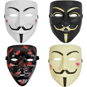 4 Pack V for Vendetta Hacker mask for Halloween Costume Cosplay Party Masks