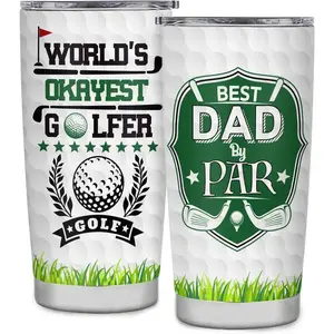 Masters Golf 20oz Tumbler, Golf Gifts for Dad, Fathers Day Cup Tumbler for Father, Golf Lovers, 20oz Funny Coffee Mug Cup Golfers Gift, Kitchen Drinkware, Sports Lovers