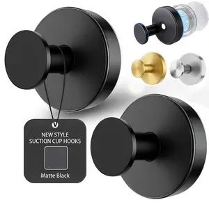 Powerful Suction Cup Stainless Steel 304 Hooks, Strong Suction Cup, Vacuum Technology, Suitable for Glass, Mirrors, Tiles, Ideal for Bathrooms & Kitchens
