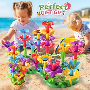 81-piece garden themed building blocks, classic STEM educational toys for kids,It improves children's hands-on ability and inspires creative thinking,Safe & fun for daily play,Perfect gifts for kids on Easter, birthdays and all festivals,Birthday Gift