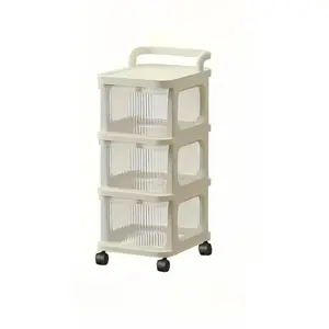 Drawer-Type Storage Rack with Wheels Multi-Layer Practical Storage Rack Household Floor Storage Rack Mobile Storage Rack Kitchen Bathroom Storage Rack Small Cart Garage Tool Rack Kitchen Bathroom Bedroom Multi-Functional Storage Organiser