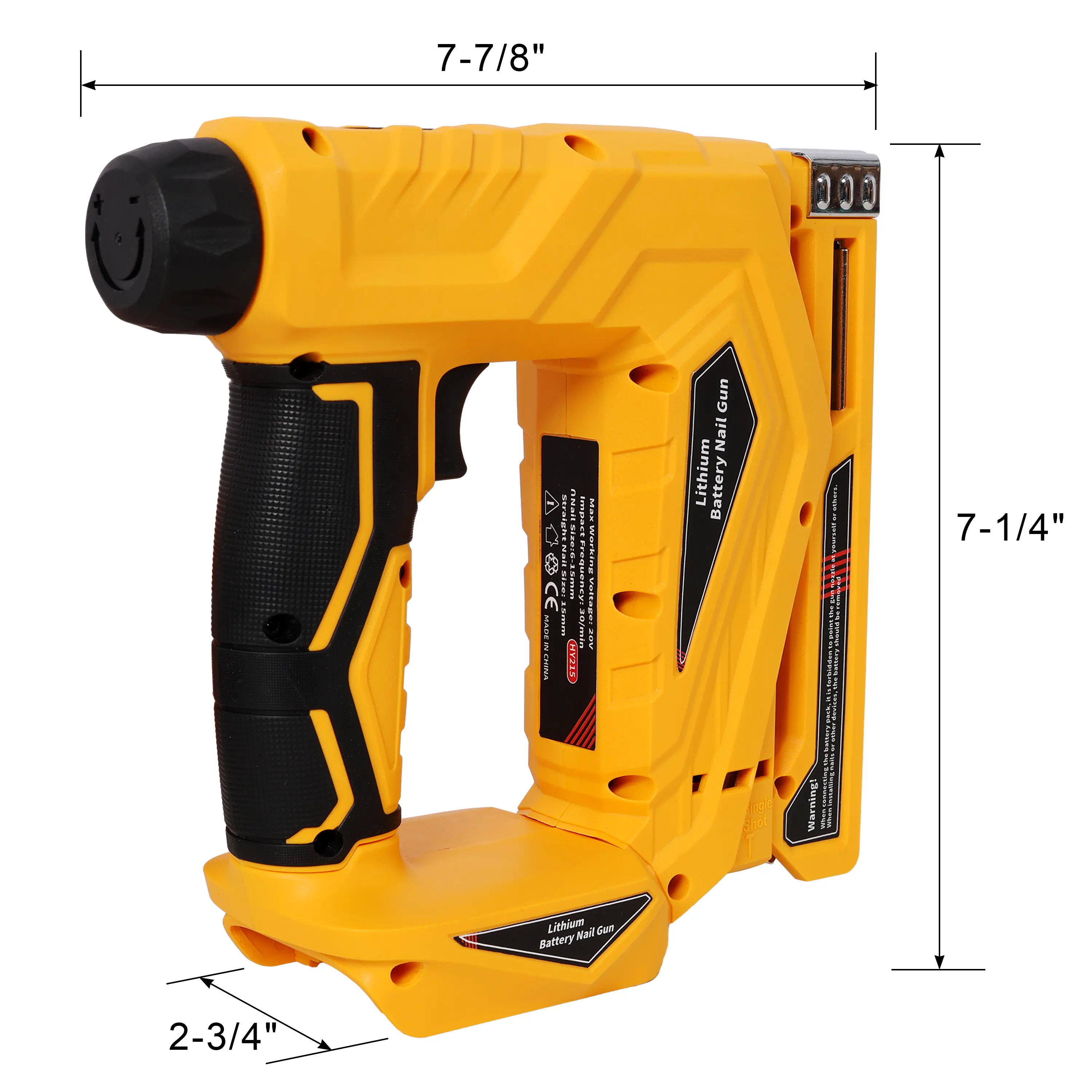 Dewalt 20V MAX Cordless 2-in-1 Brad Nailer & Narrow Crown Stapler (Tool Only) - Battery-Compatible, Portable Construction Tool with Adjustable Depth, Safety Lock for Furniture Woodworking, Home Repairs, Construction Tools Yellow
