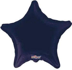 18" Navy Blue Star Shape Helium Foil Balloons (5 Pack) #19351