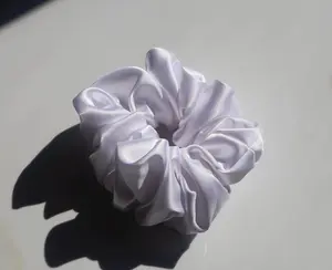 White Satin Scrunchie