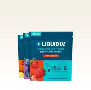Liquid I.V. Hydration Multiplier - Everyone's Favorite Bundle - Hydration Powder Packets | Electrolyte Powder Drink Mix | Convenient Single-Serving Sticks | 8 Vitamins & Nutrients | 3 Pack (48 Servings)