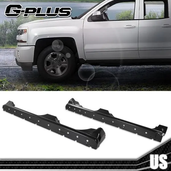 G-PLUS Vehicle Replacement Rocker Side Panels, 1 Pair Set Car Body Frame Accessories (81x10x6" / 81" x 10" x 6") for 2014-2018 Chevy GMC Silverado Extended Cab Pickup
