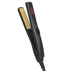 Portable 0.5" Mini Flat Iron | 180°C Fast Heat-up, 5.9ft Swivel Cord | Ideal for Ends, Fringes & Travel