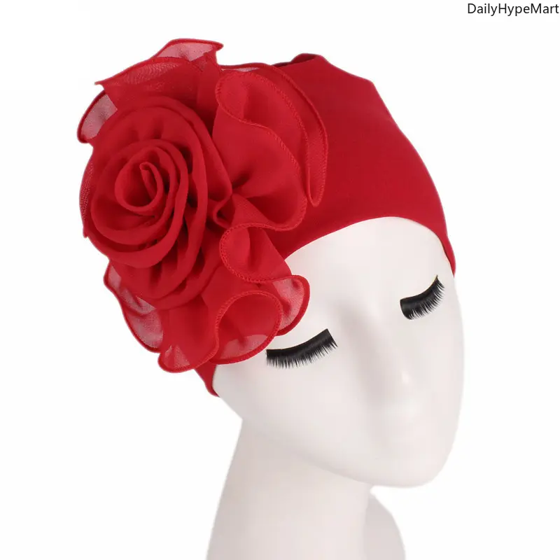 Women's Fashion Floral Print Baroque Double-Layer Turban Hat - Elegant Crown Design, Ethnic African Satin-Lined Hair Bonnet for Everyday Use, Plain, Unisex, Pvc