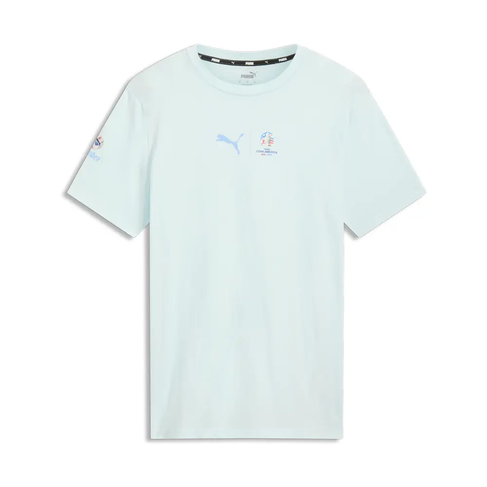 PUMA Mens Conmebol Copa Argentina Graphic Crew Neck Short Sleeve Casual Tops Casual - Blue