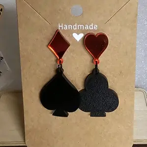 103) Acrylic Poker Suit Earrings