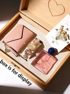 Women's Elegant Quartz Watch Set, Zinc Alloy Case, Analog Display, Perfect Gift for Valentine's Day & Mother's Day, Includes Box