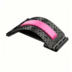 spine decompression Pink-4-Speed Adjustable Lumbar Support Back Stretcher Acupressure Soft Cushion for Lower Back Pain Relief Home Office Decompression Device board back cracker