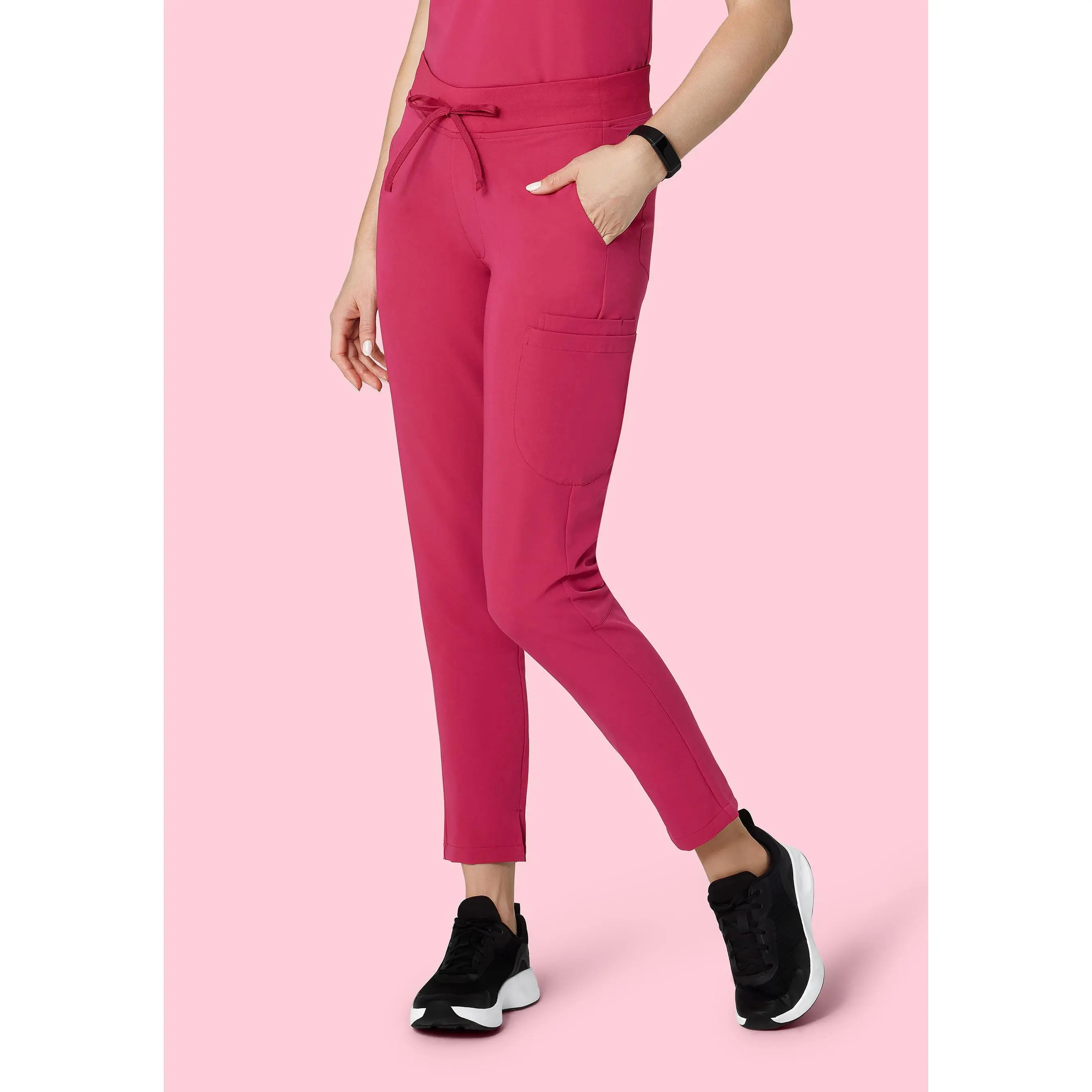 6 Pocket Slim Pants Deep Magenta