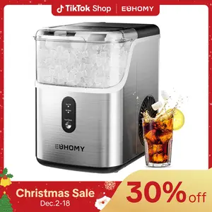 Euhomy【2025】 Nugget Ice Makers Countertop 35lbs/24H Pebble Ice Maker with Self-Cleaning Sonic Function, Compact Design & One-Year Warranty Service