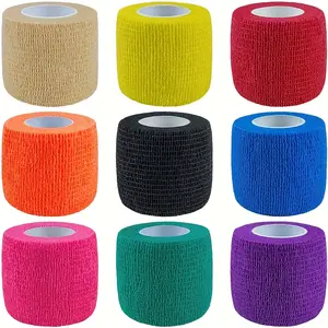 12 Roll/24 Roll Athletic Tape (2 Inches X 177 Inches) Self-adhesive Elastic Bandage, Used for Daily Wound Dressing, Suitable for Gym, Exercise, Protecting Wrist And Ankle, Durable, Strong Adhesive, Comfortable And Breathable (12 Color Bandages)