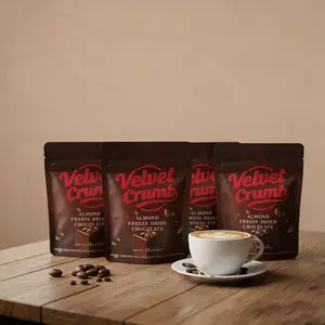 4Pack Chocolate Covered Freeze Dried Almonds, Crispy & Light Nut Snack, Freeze Dried Chocolate Candy, Gluten Free, Non-GMO, Individually Packed for Travel (15g)